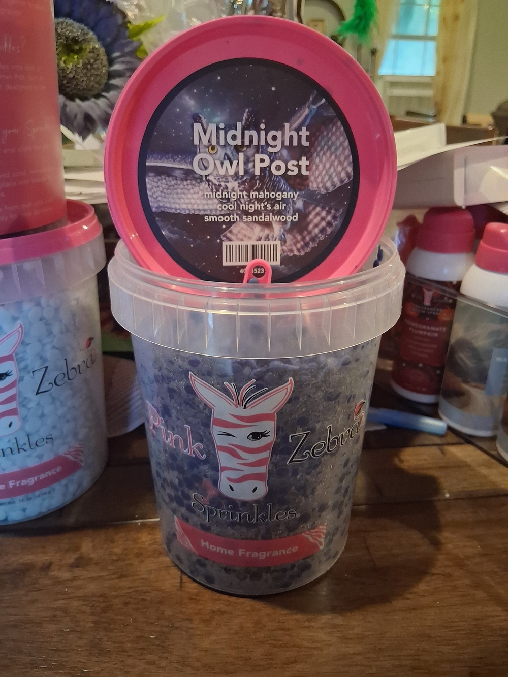 Pink Zebra Midnight Owl Post Sprinkles with Hot Pink Lid